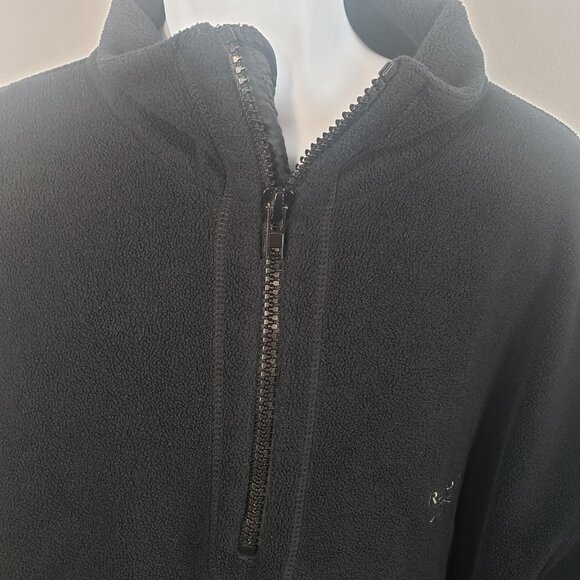Reebok Mens XXL Black 1/4 Quarter Zip Fleece Pullover Outdoors Casual 2X / R50 - Picture 3 of 7